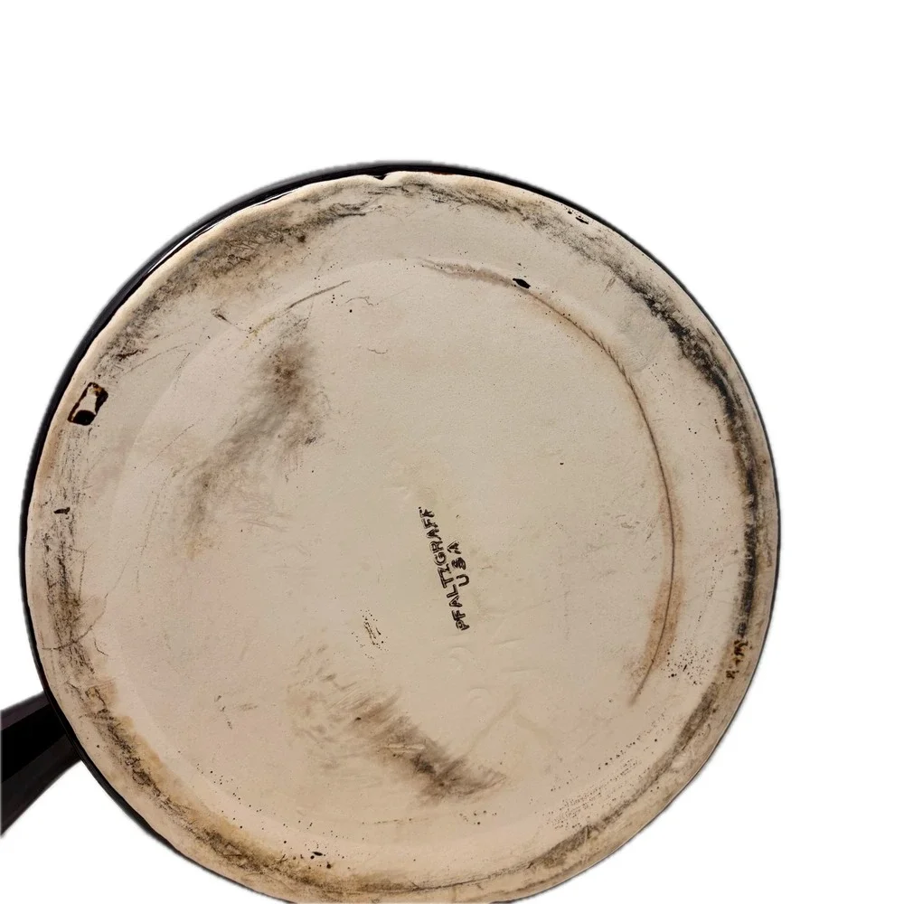 Pfaltzgraff Village Brown Drip Glaze French Onion‎ Soup Bowl Crock w/ Handle USA